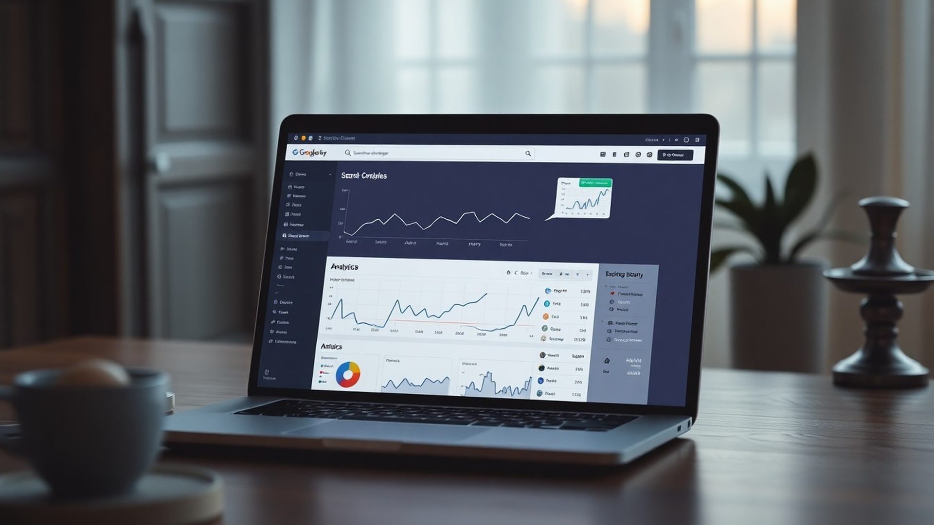 Analytický dashboard Google Search Console s dátami o organickom vyhľadávaní